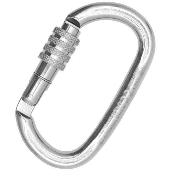 Kong X-large Inox screw carabiner AISI 316 rustfritt stål kontakt med skrue kobling.